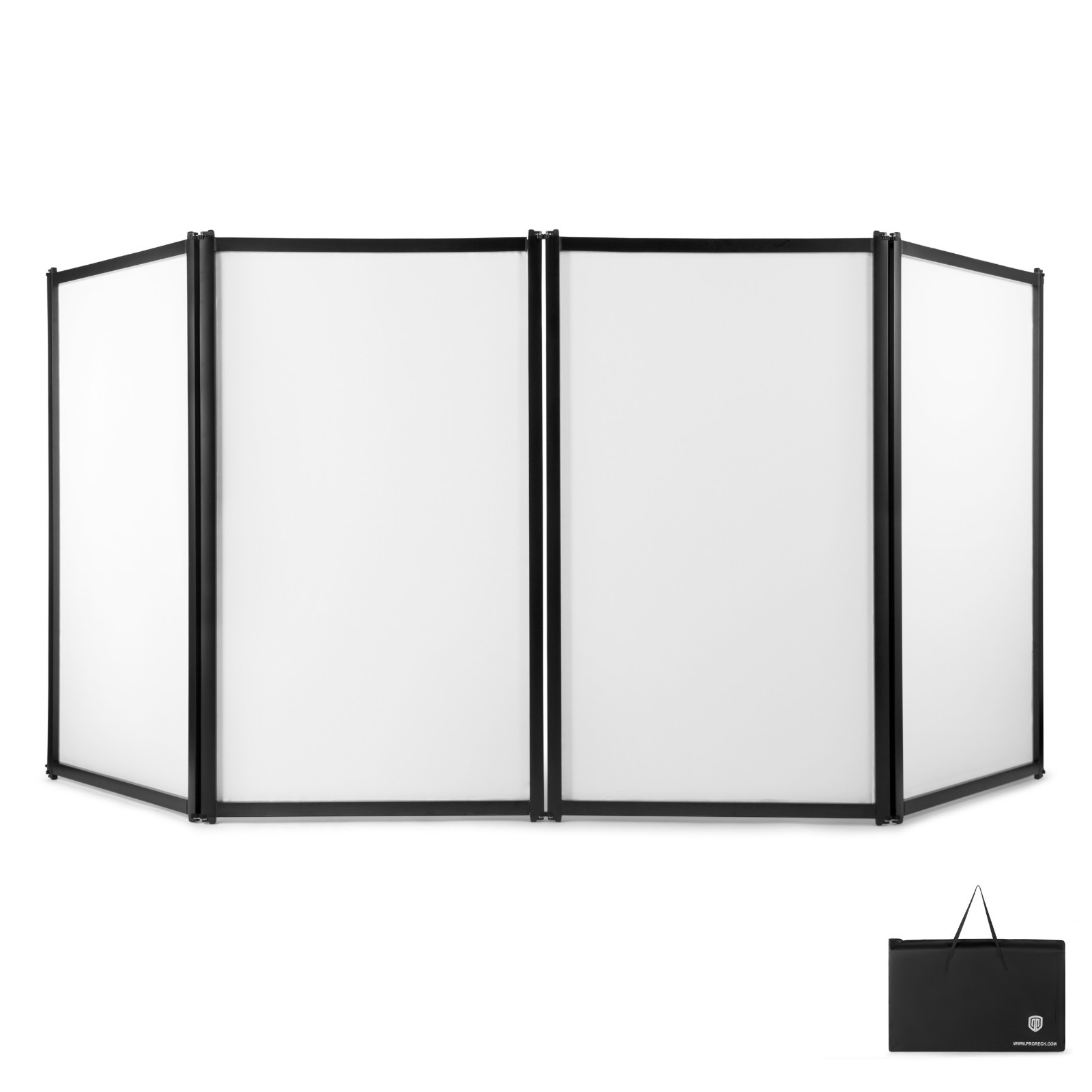 PRORECK DJ Facade 4 Panel Foldable Stage Booth Black Metal Frame Scrim Bag New