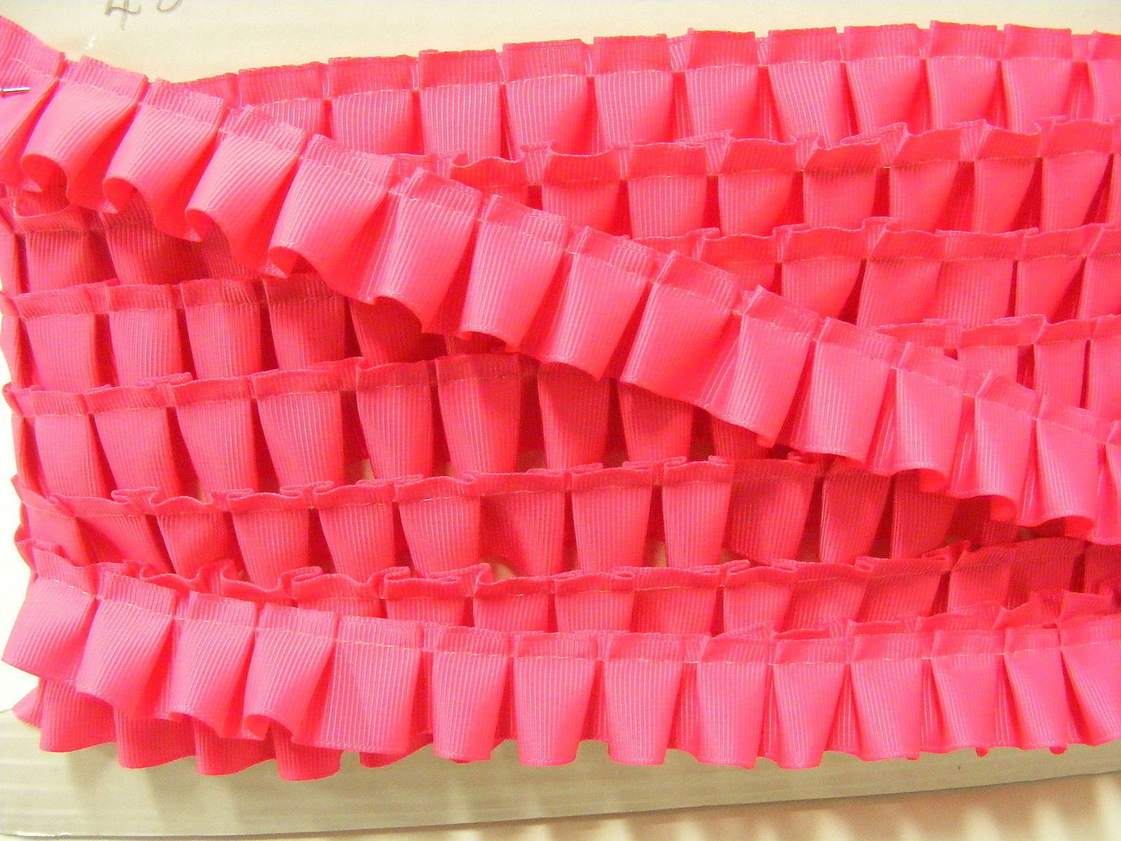 Box Pleated Hot Pink Grosgrain Ribbon x 5 mts