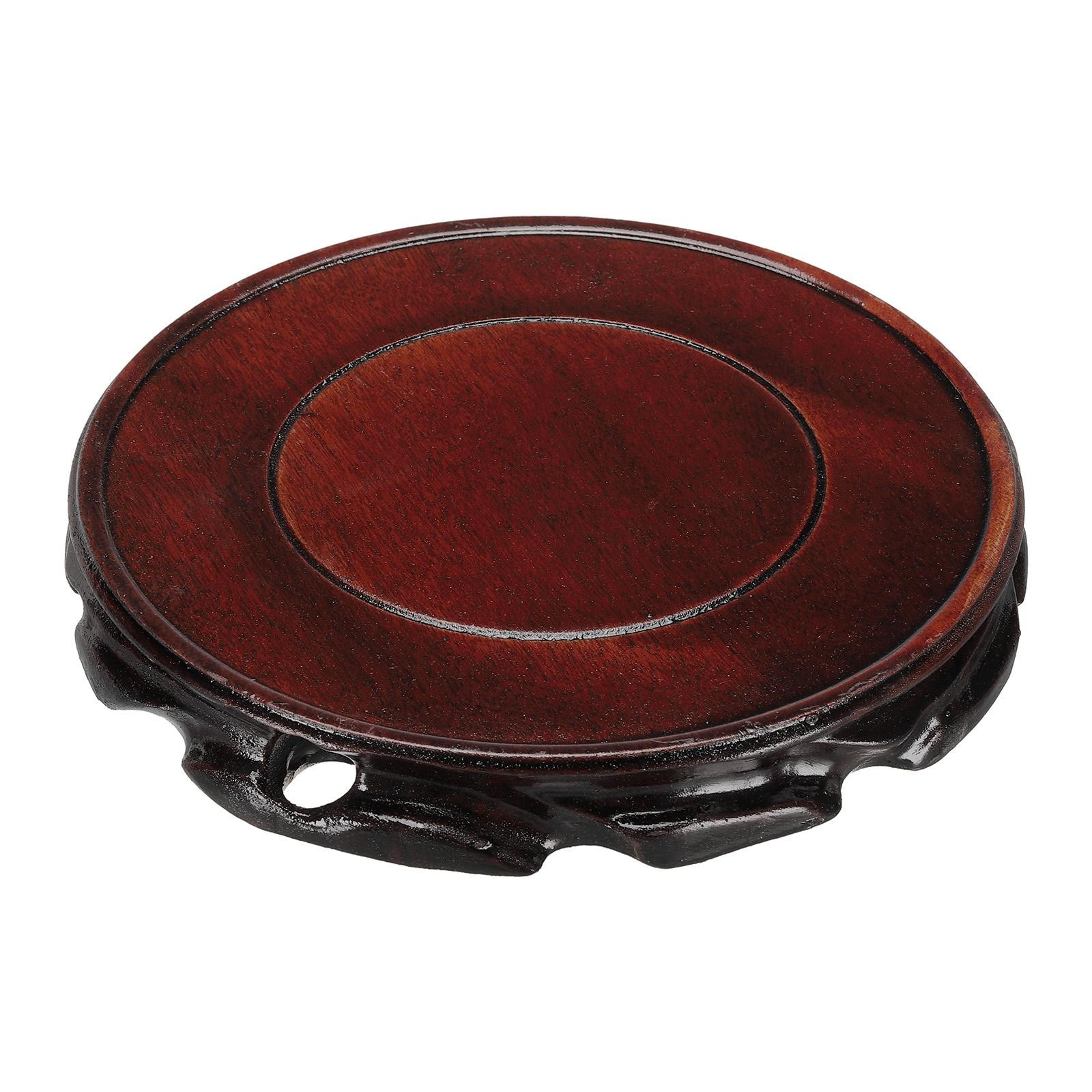 Wooden Stand Holders Displays Base 160mm Diameter Black for Vase Bonsai Stone