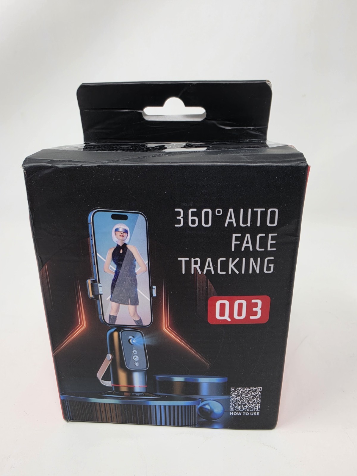 Auto Face Tracking Q03 360° Rotation Face Tracking Gimbal Stabilizer,  Open Box