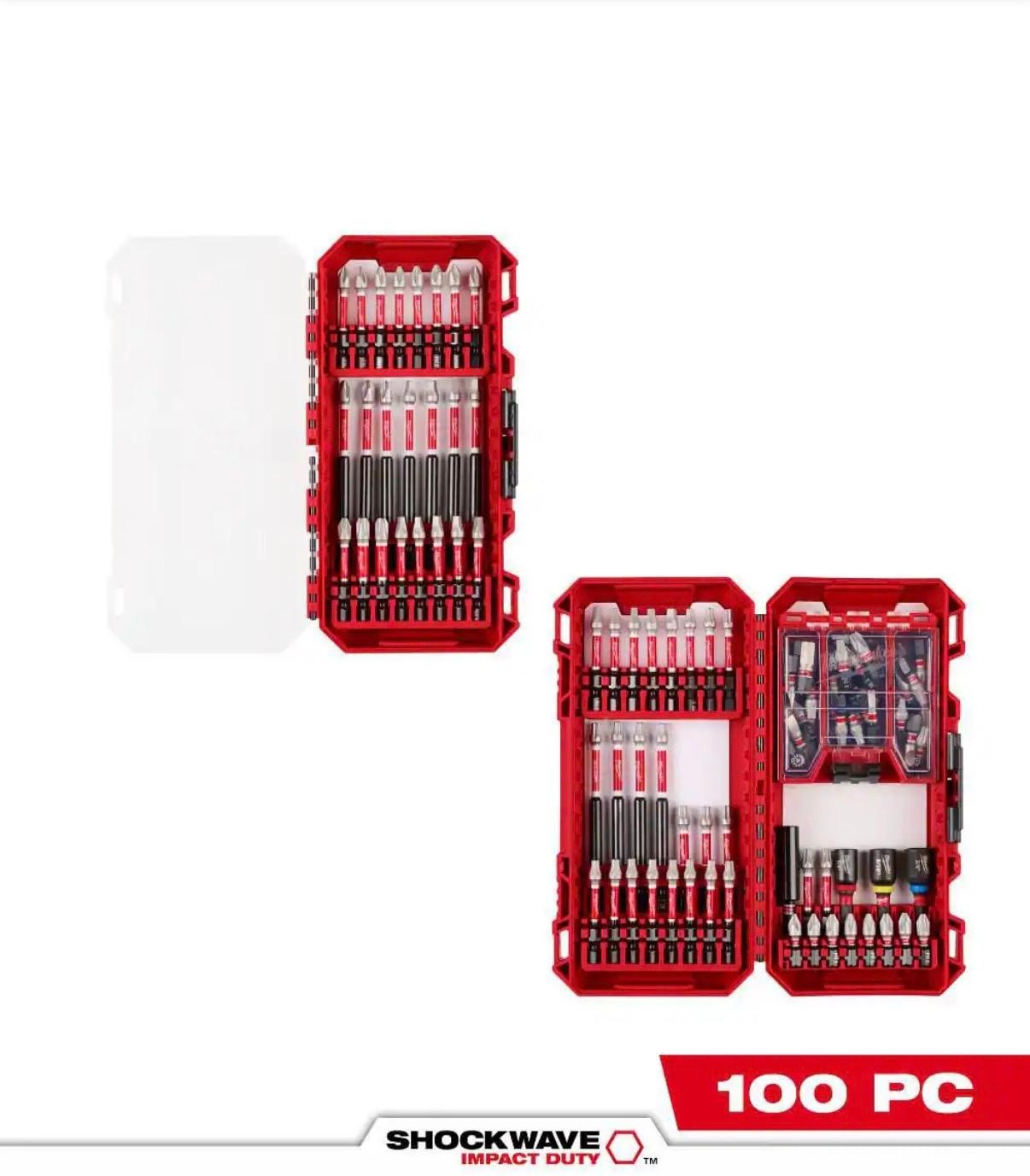 Milwaukee Shockwave Impact Duty 100 Piece Drill & Driver Bit Set 48‑32‑5150 NEW