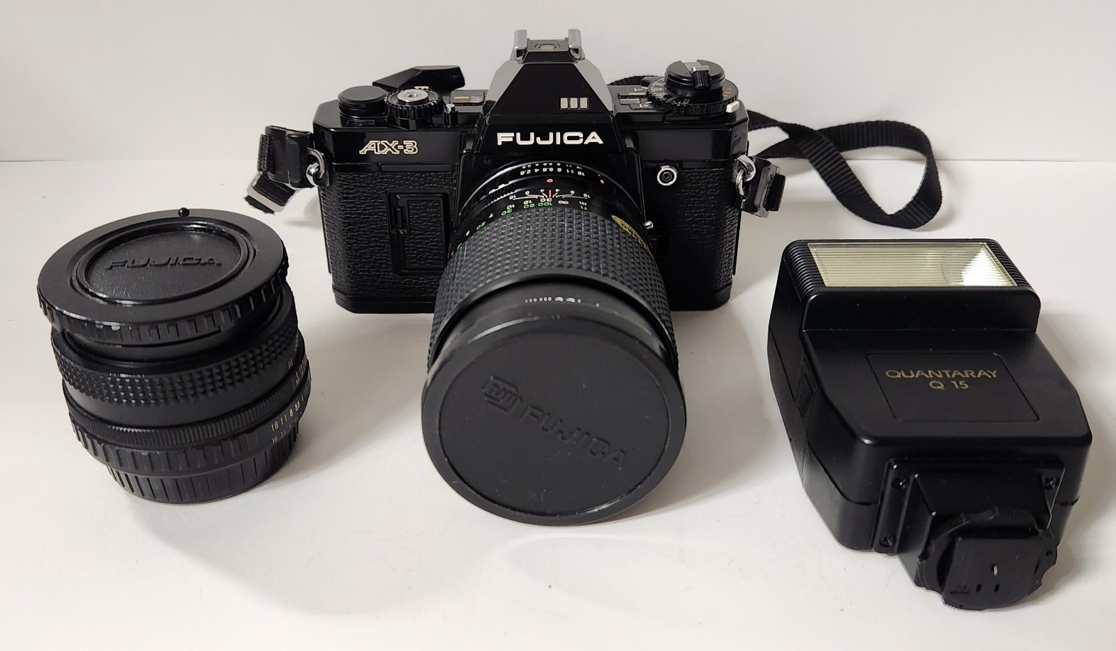 Fujica AX-3 Camera with 2 Lenses & Flash