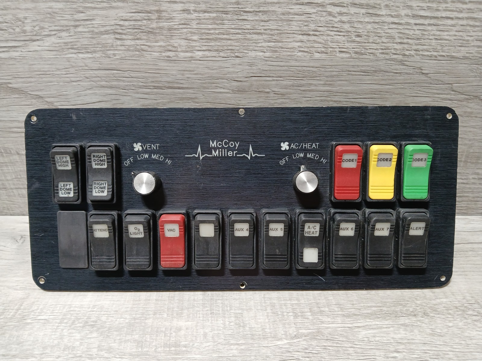 McCoy Miller Ambulance Rear Control Panel