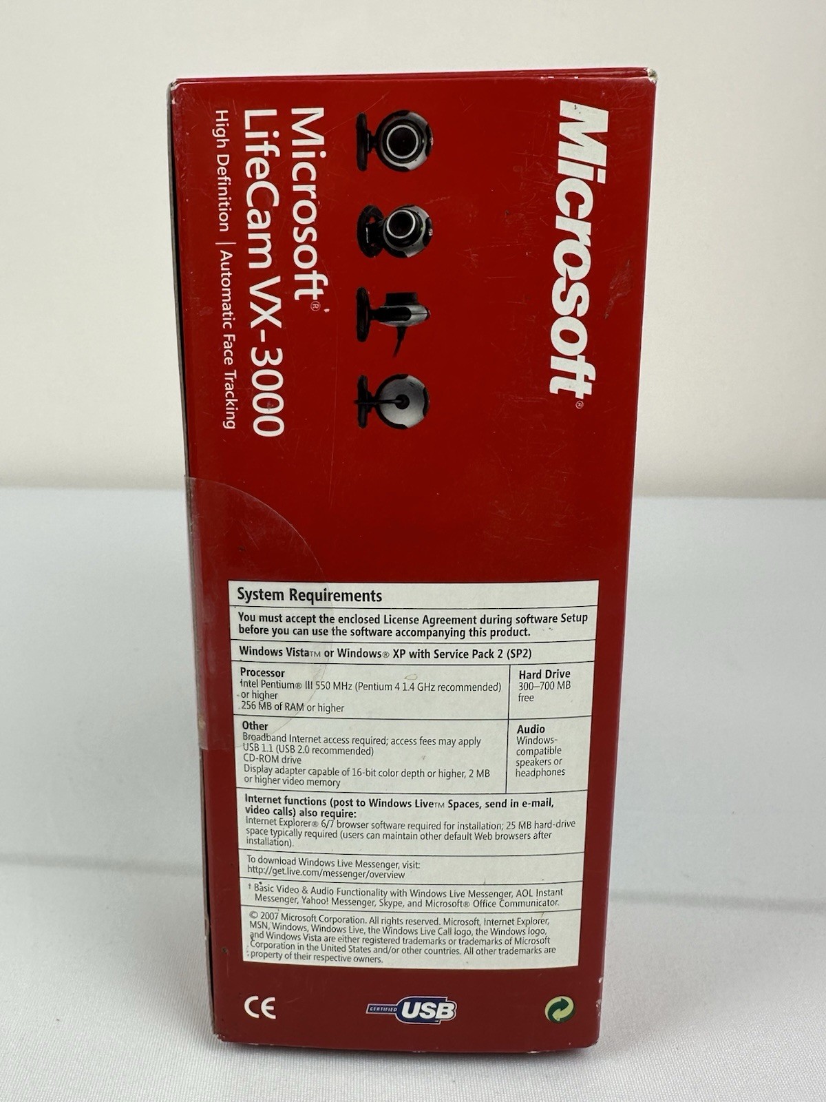 Microsoft Lifecam VX-3000 USB 2.0 Webcam New in Box