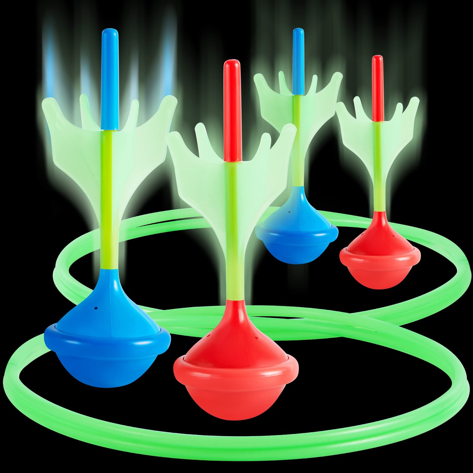 JOYIN Lawn Darts Game Set for Kids and Adults - Glow in The Dark Large, Blue