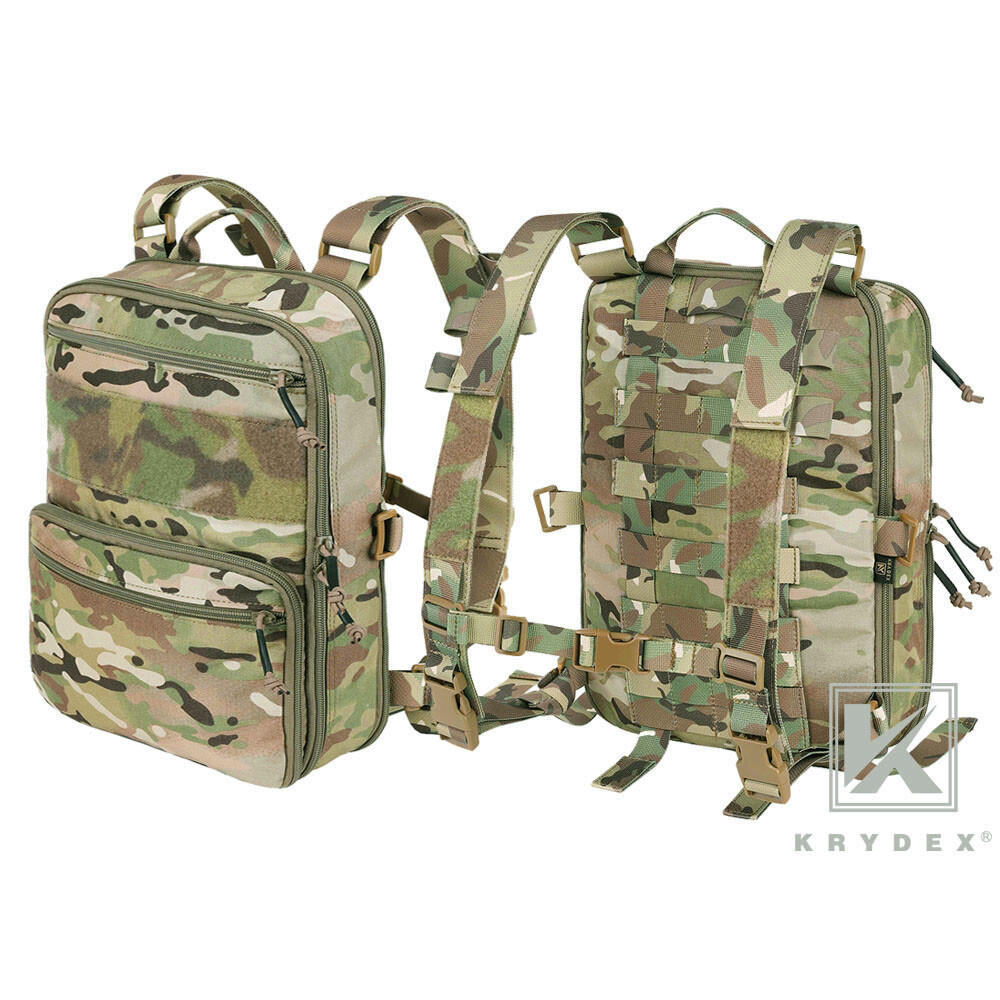 KRYDEX D3CR Chest Rig Harness Mag Pouches & D3 Flatpack Backpack MOLLE Rucksack