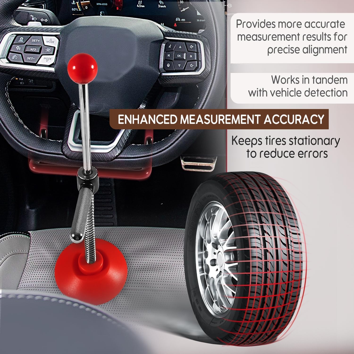 14" Steering Wheel Holder Alignment Adjustable Car Tool for Most Trucks/Buses