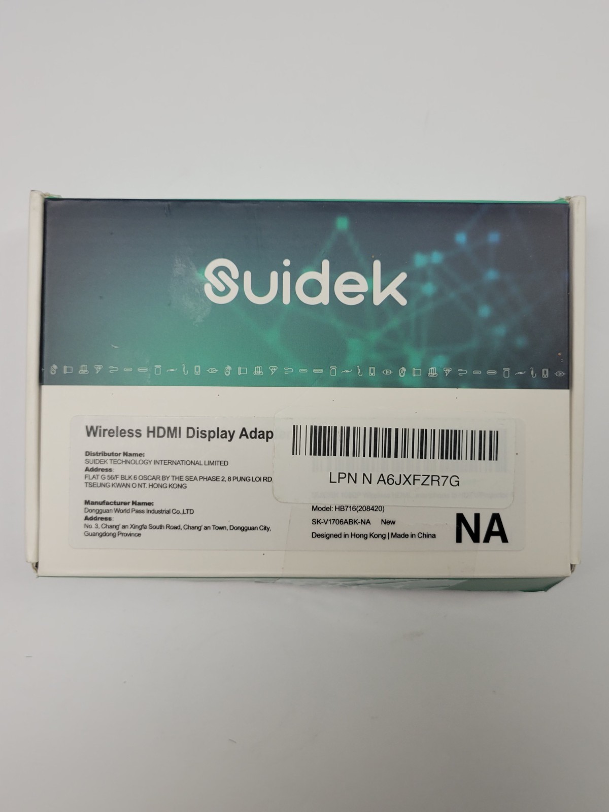 SUIDEK Wireless HDMI Display Dongle Adapter with PD3.0 100W, 4K