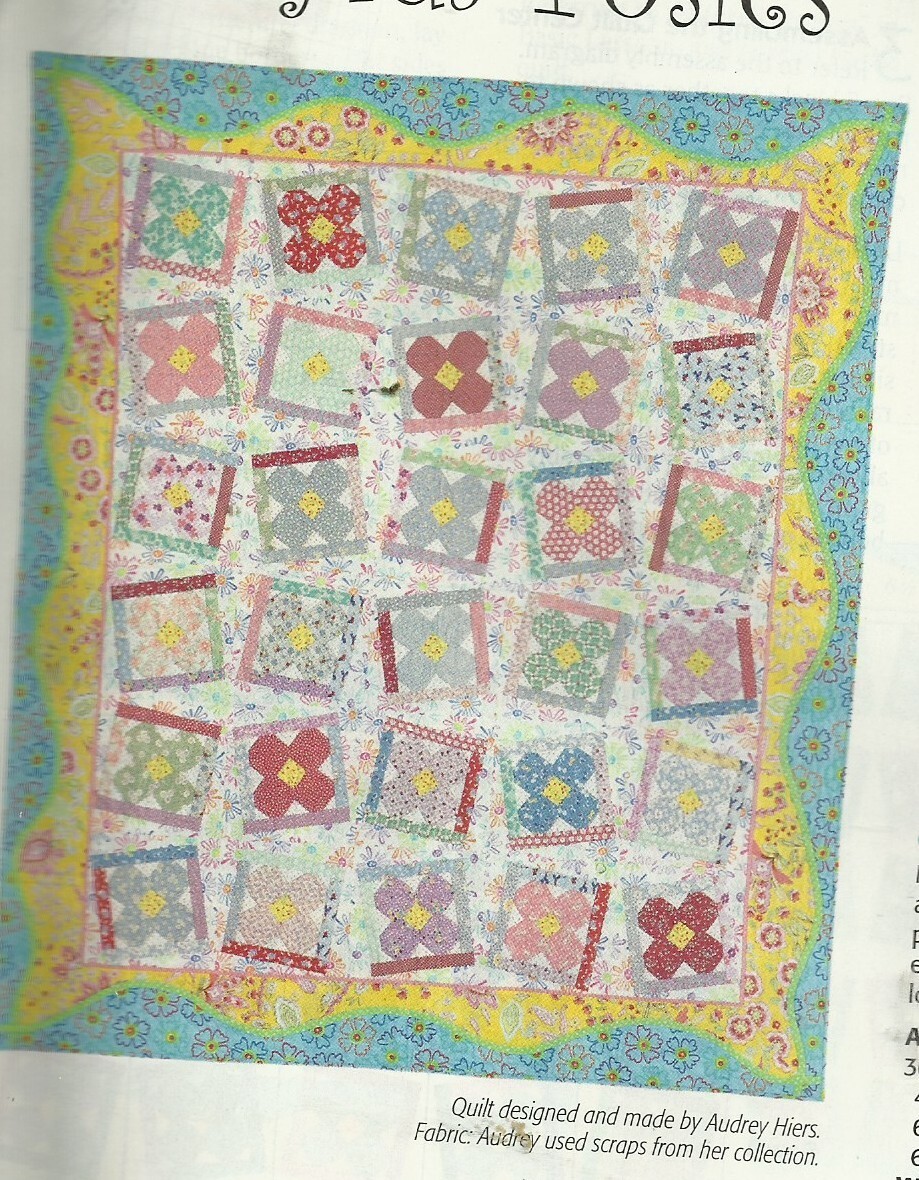 B0584 PLAYFUL POSIES QUILT PATTERN/INSTRUCTIONS