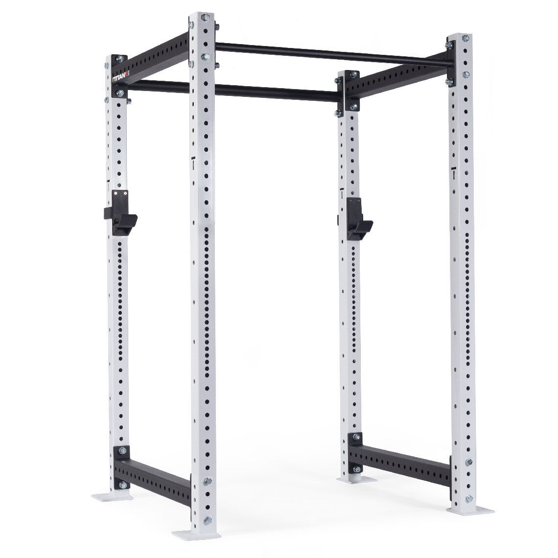 Titan Fitness X-3 Series 80" White Bolt-Down Power Rack, 36" Depth
