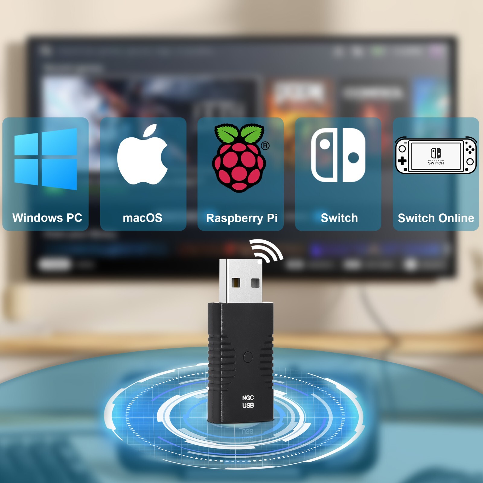Wireless N64 Switch Controller for Switch Online NSO PC Mac Raspberry Pi Windows