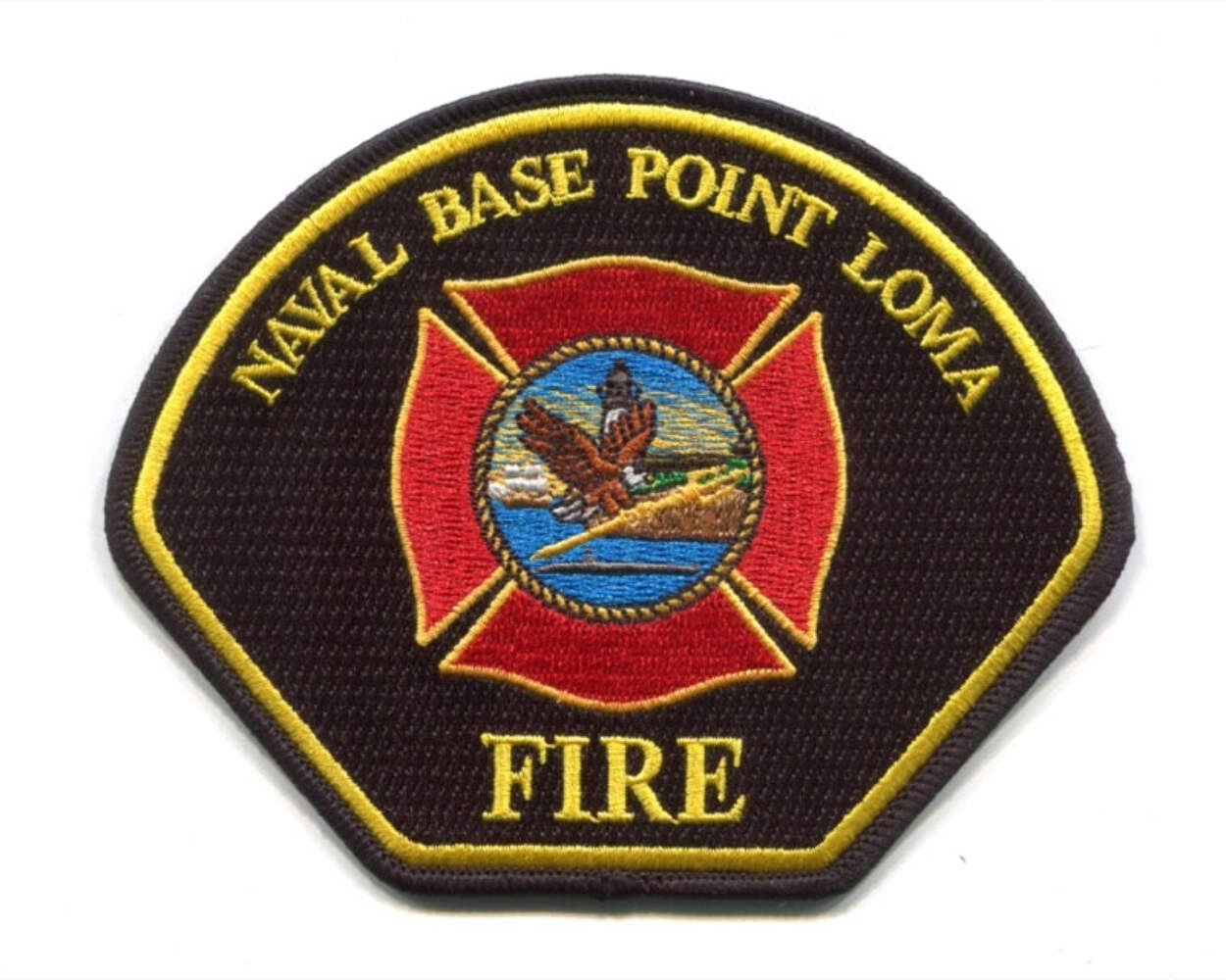 Federal Fire San Diego Naval Base Point Loma USN Navy Patch California CA Yellow