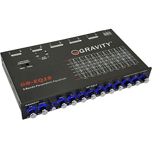 Gravity EQ19 1/2 Din 9 Equalization Bands Band Car Audio Equalizer EQ Front,