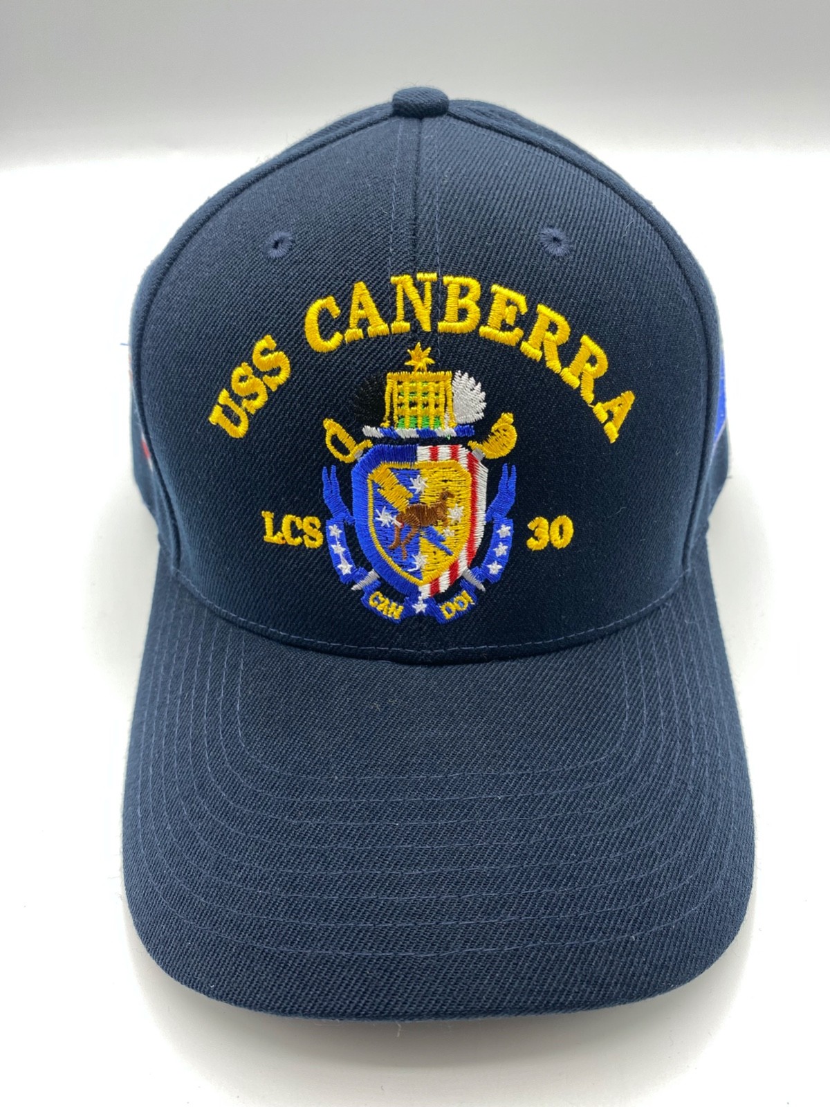The Corps USS Canberra LCS 30 Logo Blue Baseball Cap Hat One Size