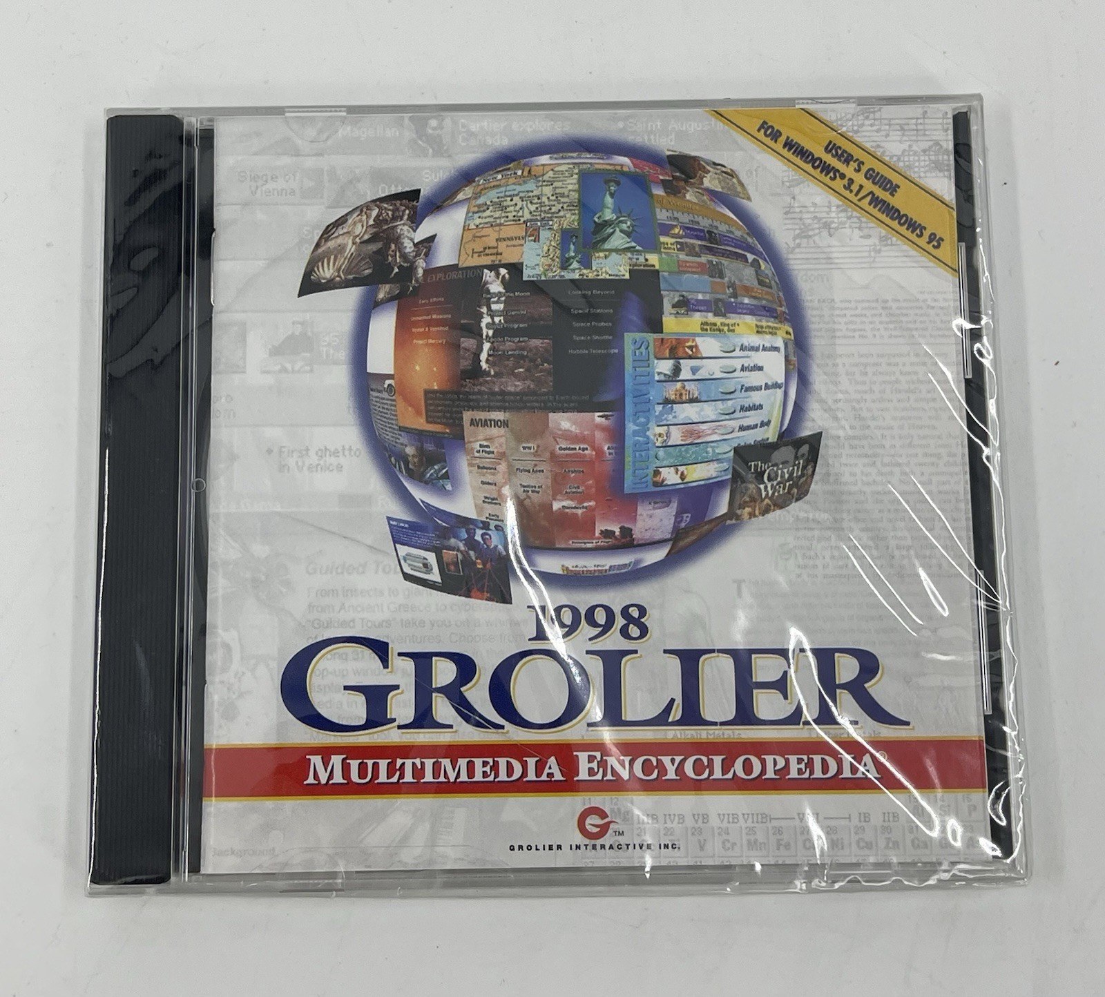 Grolier 1988 Multimedia Encyclopedia For Windows 95 Software - New/Sealed
