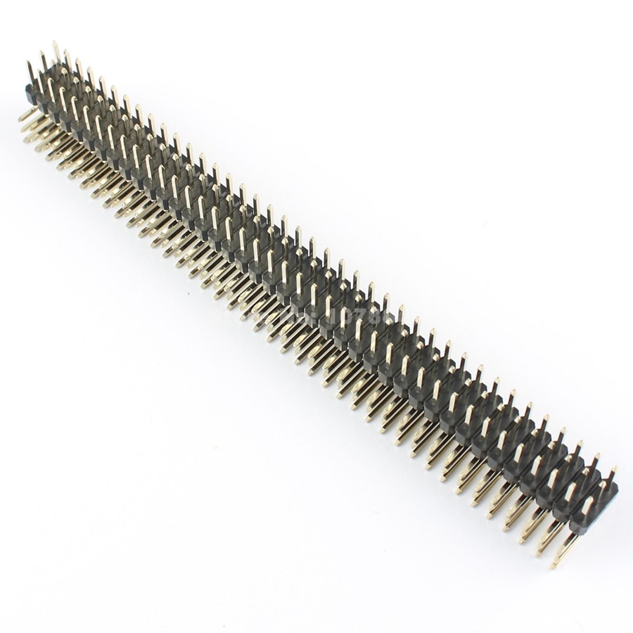 10Pcs 2.54mm Pitch 3x40 Pin 120 Pin Three Triple Row Right Angle Header Strip