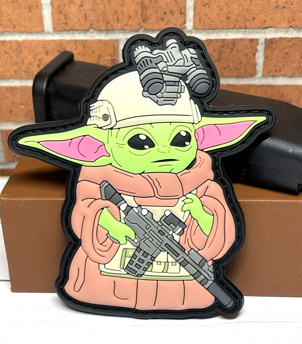 Tactical Morale Patch - PVC Military Yoda Patch - Assault Rifle Grogu Patch