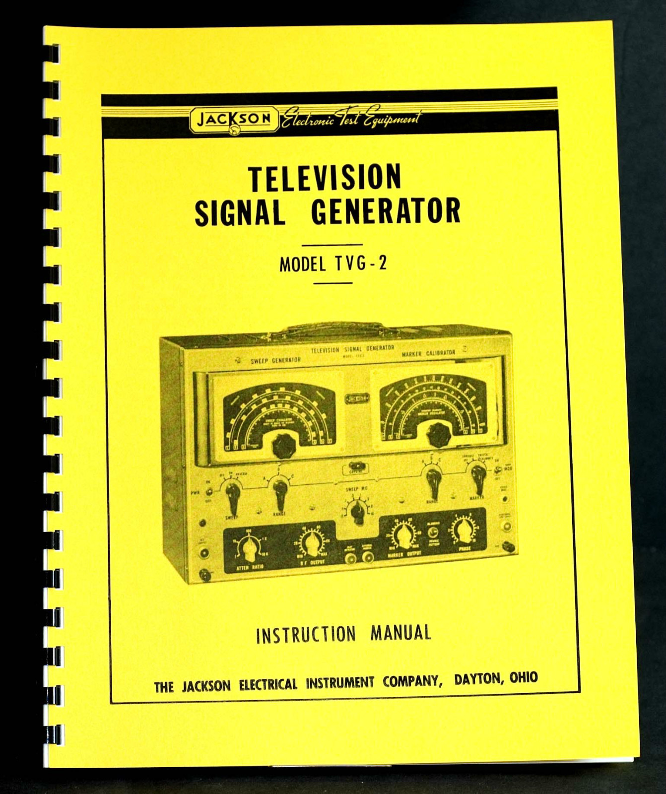 Jackson TVG-2 TVG2 Television Signal Generator Manual