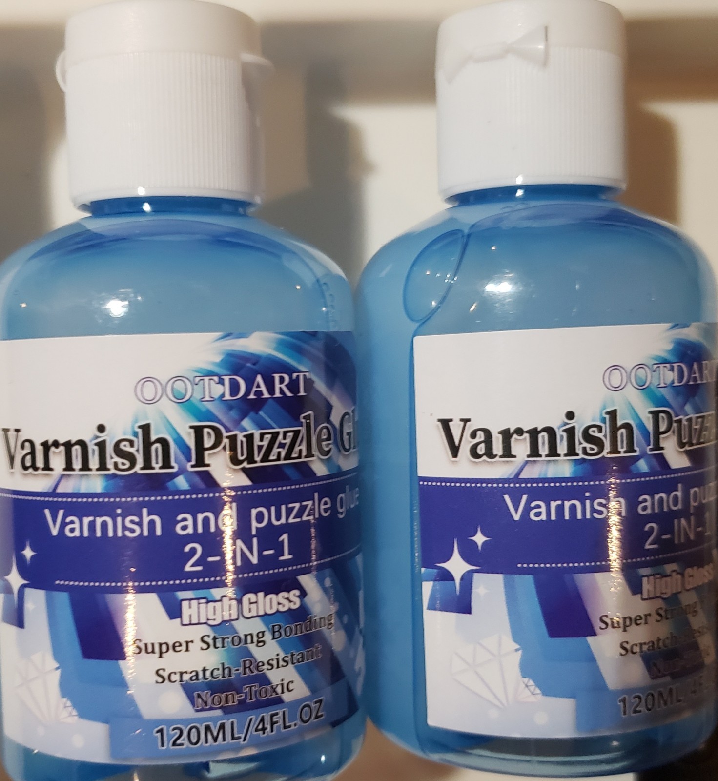 Ootdart- 4.0 oz. Jigsaw Puzzle Varnish Glue Lot Of 2