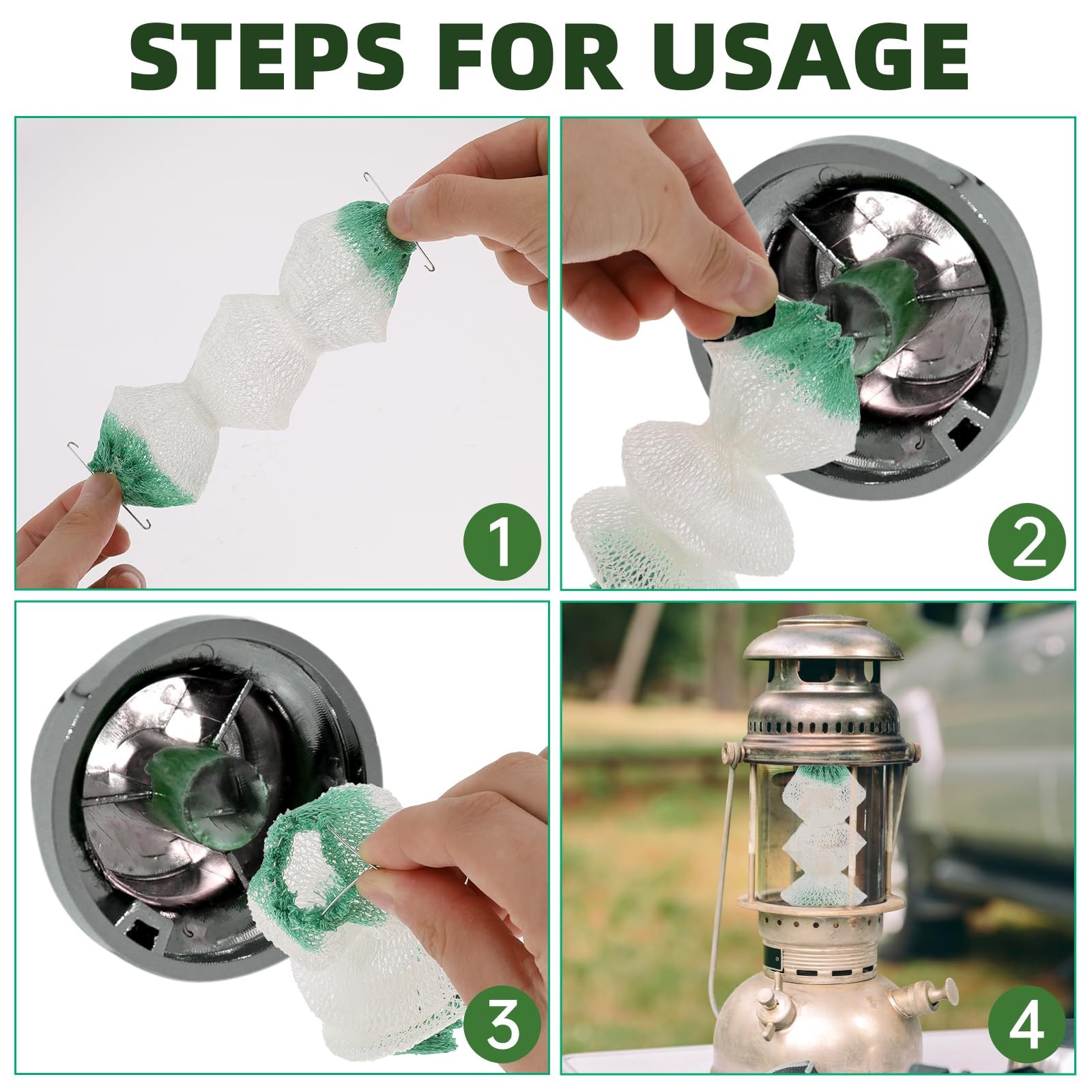 Thinp 6 Pcs Lantern Mantles,3-Layer Propane Mantles Insta-Clip 2#95...