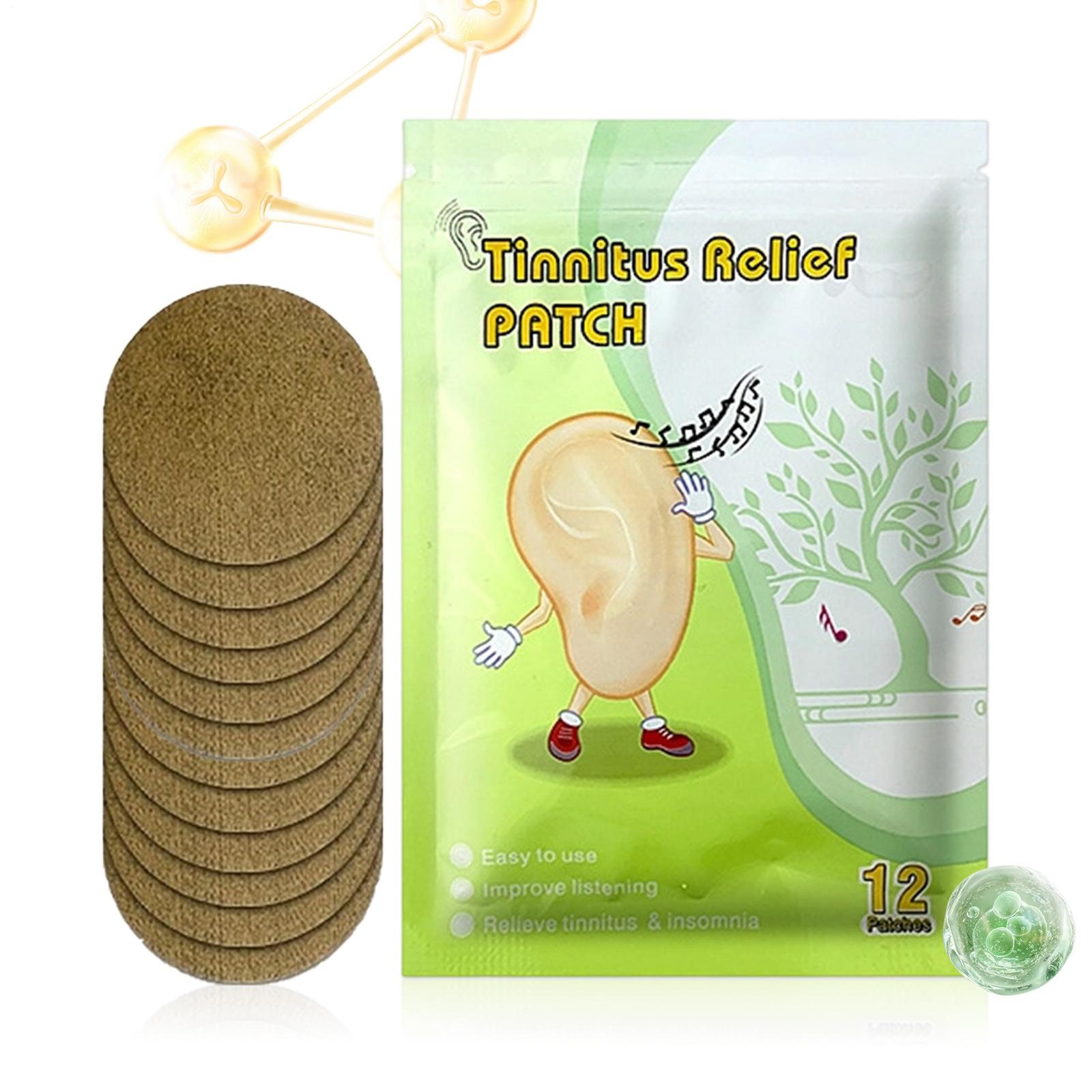 Tinnitus Patch Easy To Use Nonwoven Fabric Tinnitus Treatment Patch For Ear