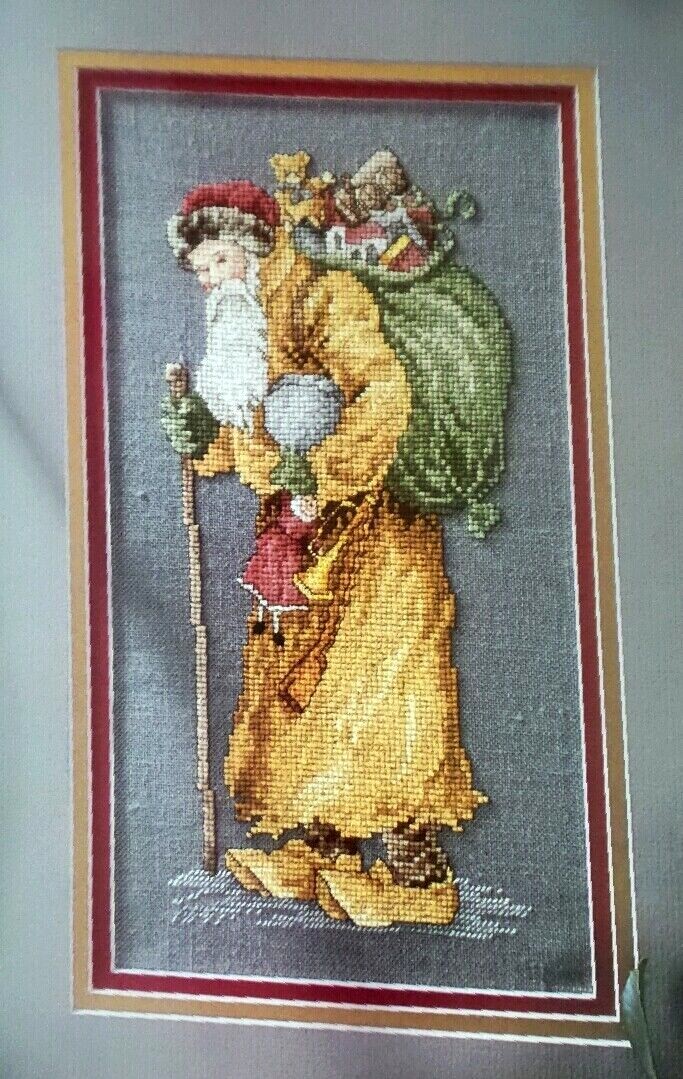 Cross Stitch Pattern Christmas Santa SINTERKLAAS Dutch Theme Wood Shoes Toys