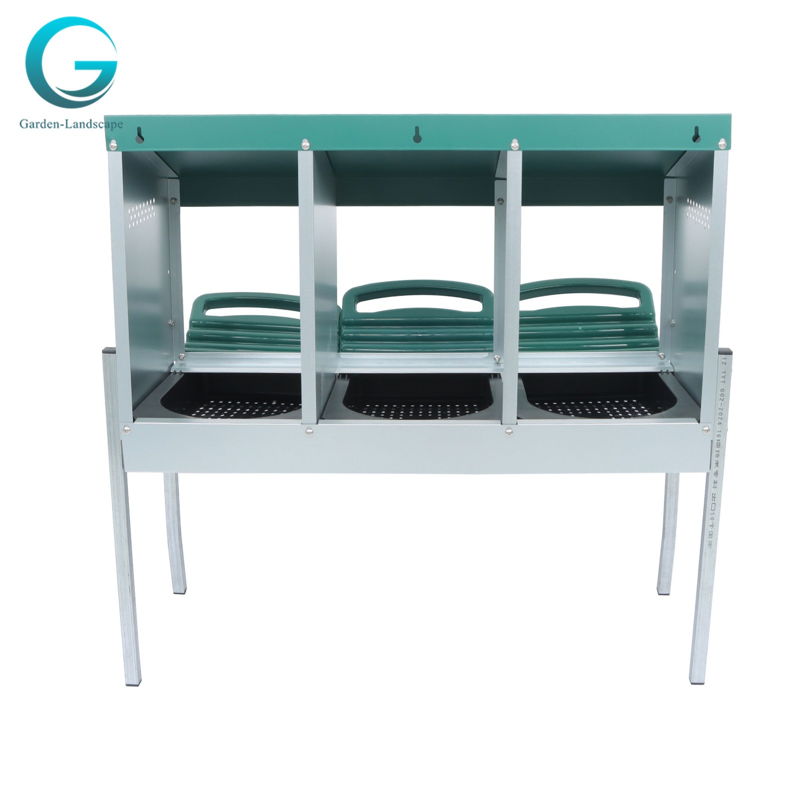 Automatic Egg Collection With Metal Legs 3 Holes Nesting Box For Chickens