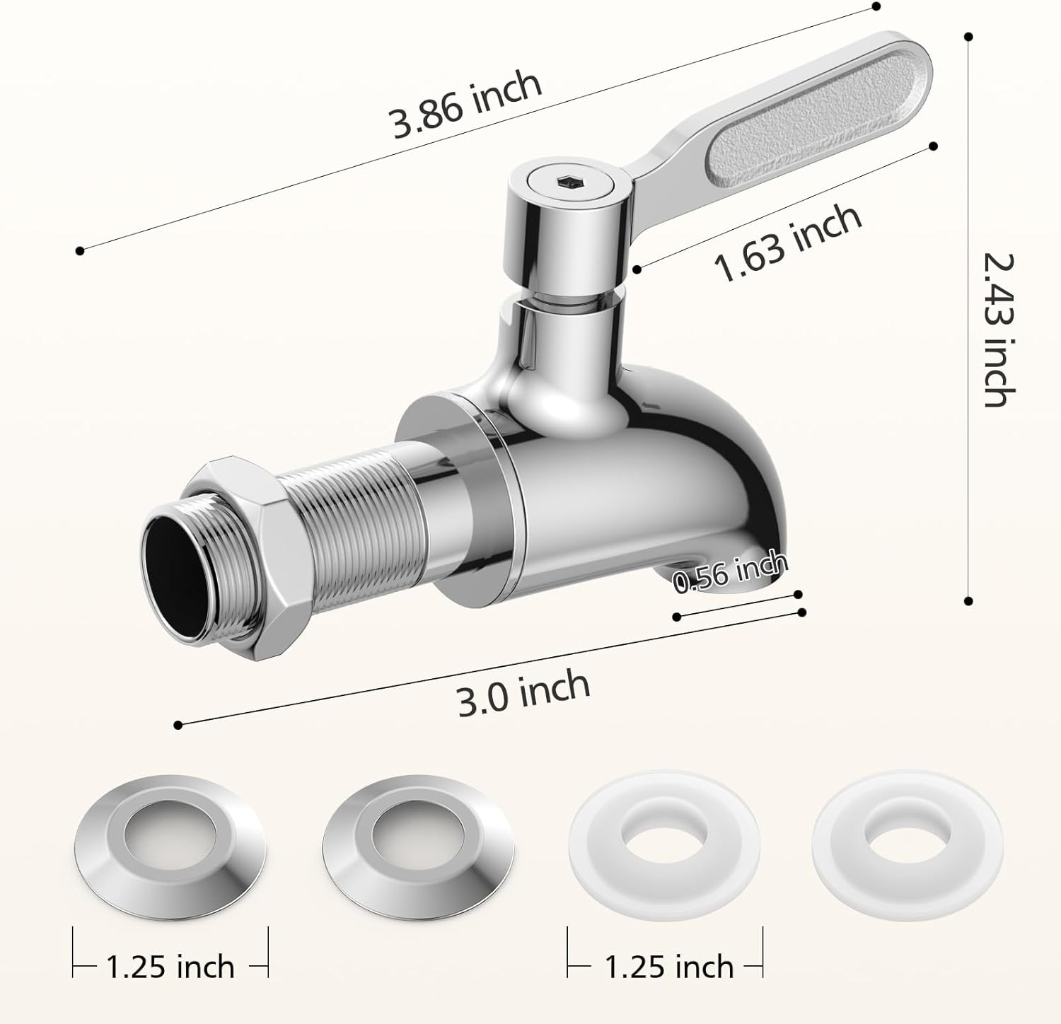 Stainless Steel Spigot - Fits Alexapure Pro Berkey Systems ProOne