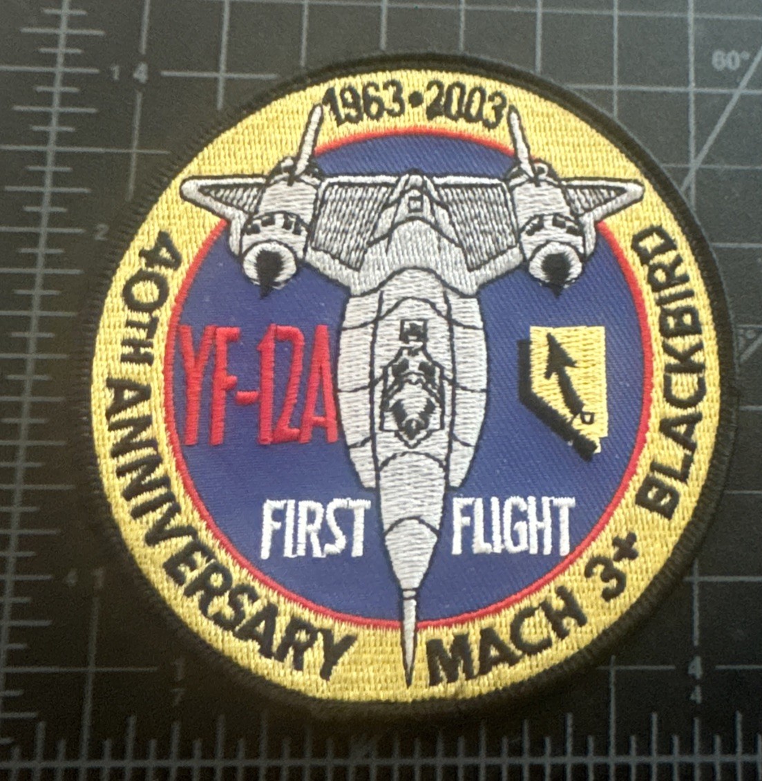 LOCKHEED MARTIN YF-12A BLACKBIRD AIRCRAFT 40TH ANNIVERSARY PATCH Sew On *Read*