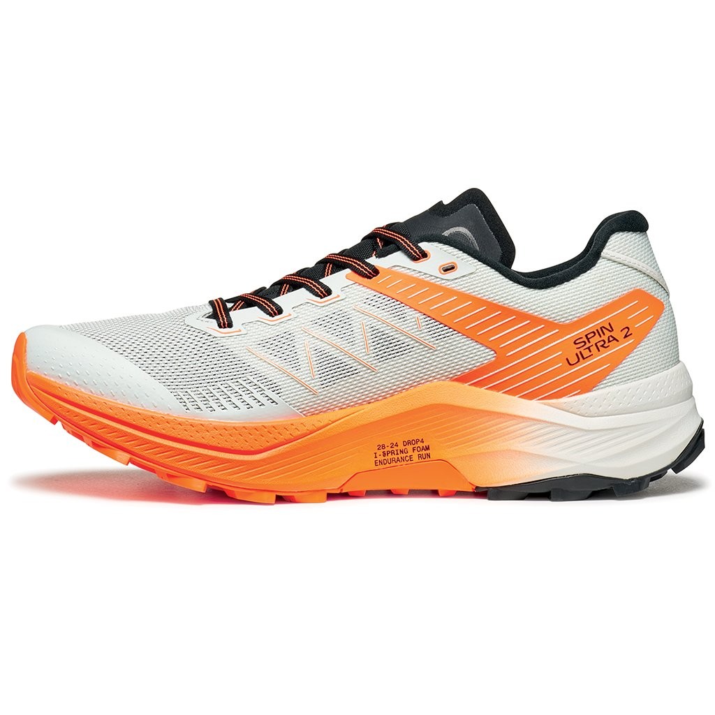 - Spin Ultra 2 Men's Trail Running Shoes, Ice/Neon Orange