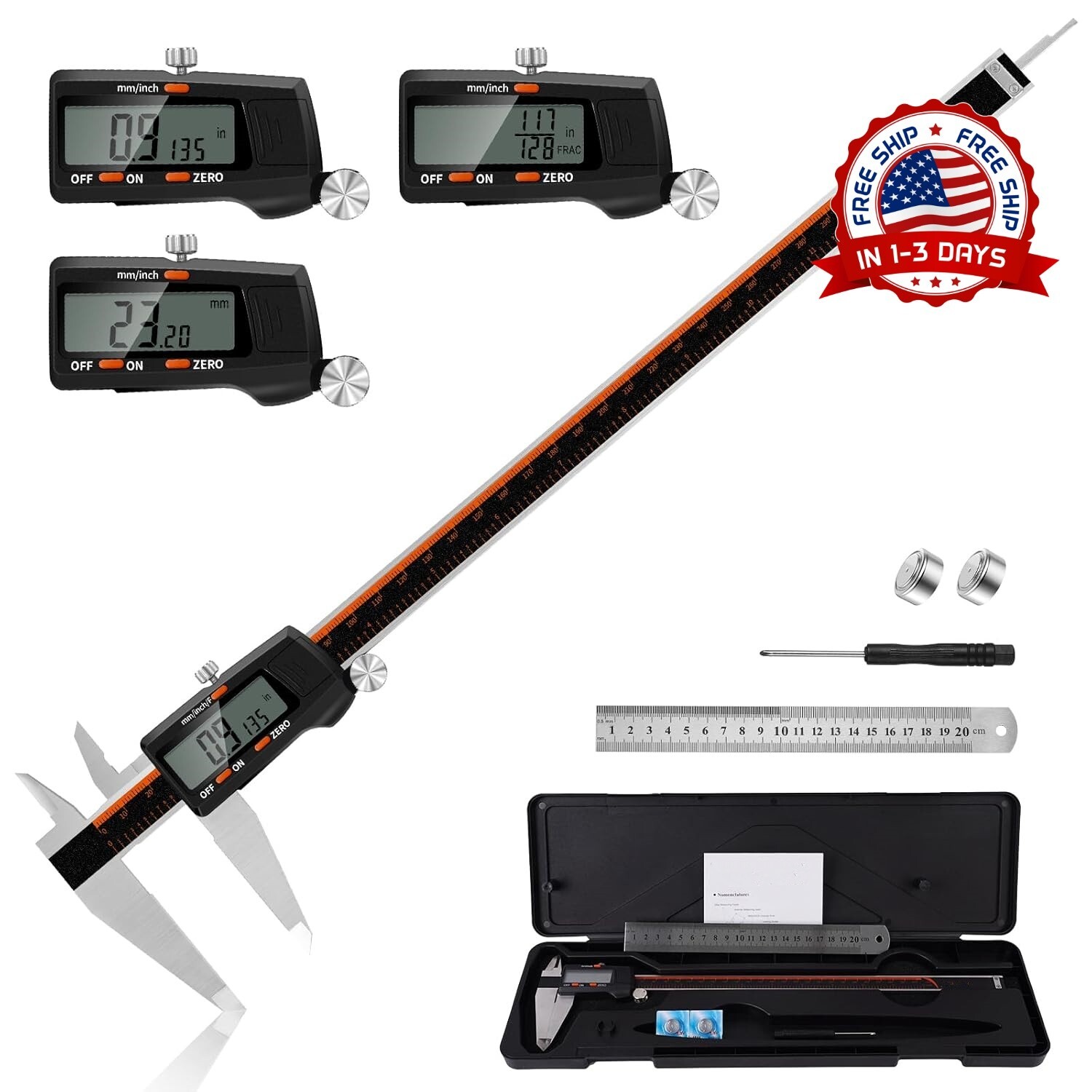 Función de apagado automático del calibrador Vernier digital electrónico US NEW