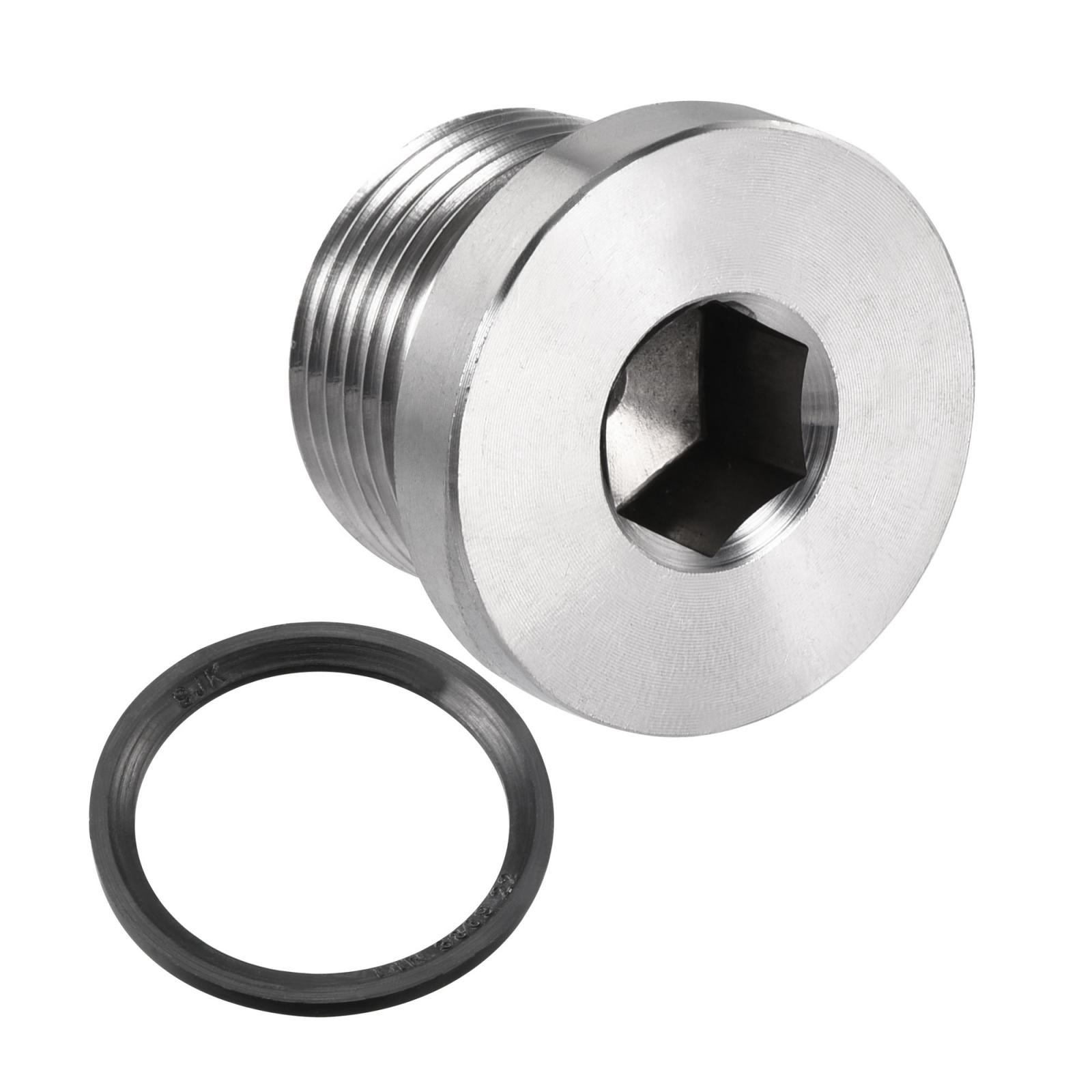 Stainless Steel Inner Hex Head M22x1.5 Pipe Fitting Plug with Seal Ring