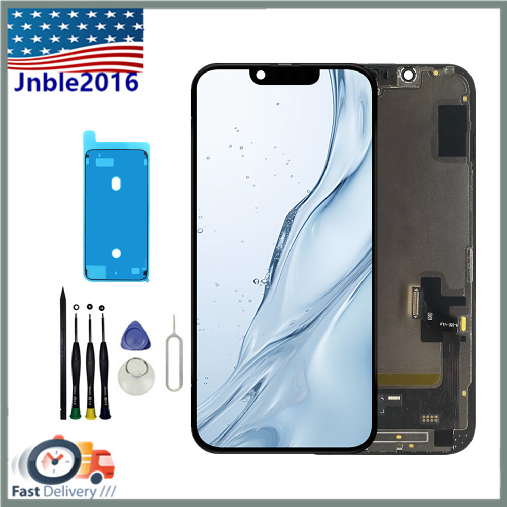 Replace For iPhone 14 Soft OLED Display LCD Touch Screen Digitizer Frame Tool US