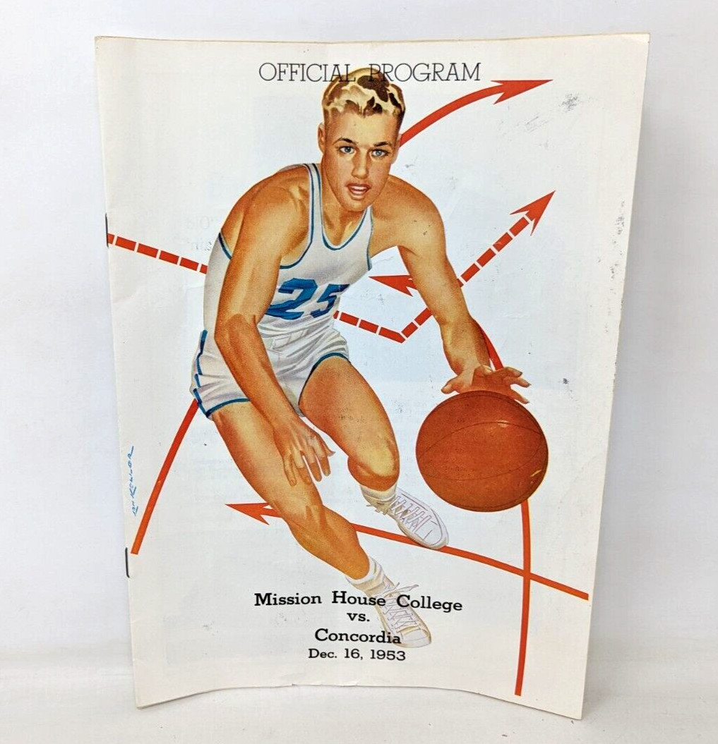 VTG Dec 16 1953 Mission House College Vs Concordia Basketball Program DH22