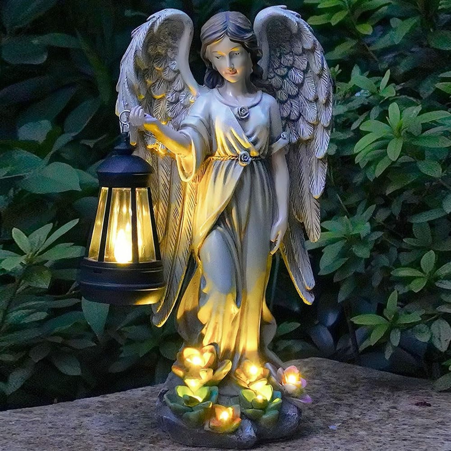 Solar Angel Outdoor Garden Decor Statues – 11.6 inches Outdoor Sculptures