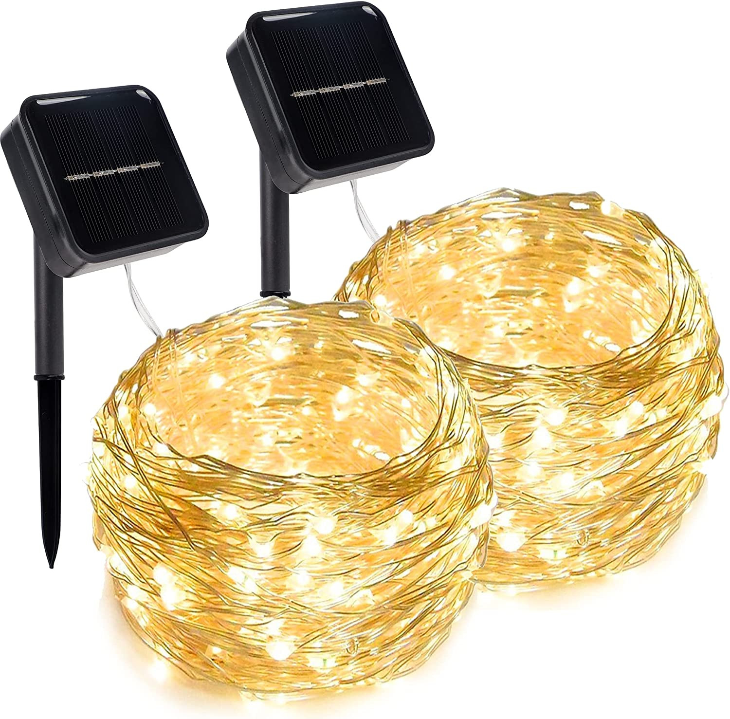 2 Pack Solar String Lights Outdoor, Total 80 FT 240 LED Solar Fairy Lights outsi