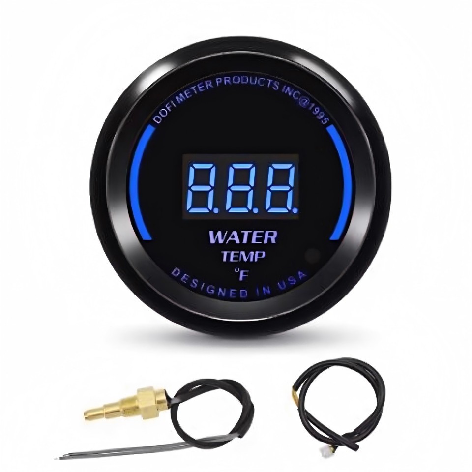2" 52mm Blue LED Car Digital Water Temp Gauge 68-248Fahrenheit Meter with sensor