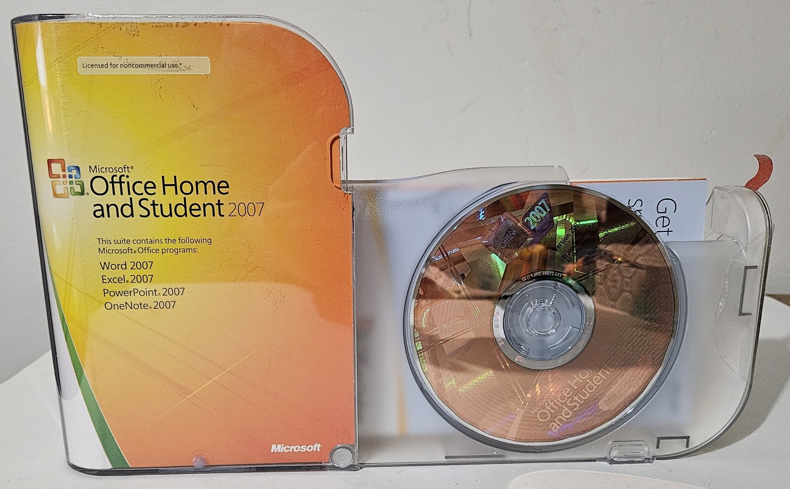 Microsoft Office 2007 Home and Student CD and Case With Activation Key Inside