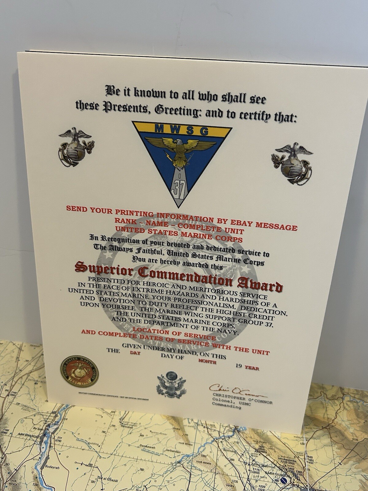 U.S.M.C. / MARINE WING SUPPORT GROUP 37 - SUPERIOR COMMENDATION AWARD