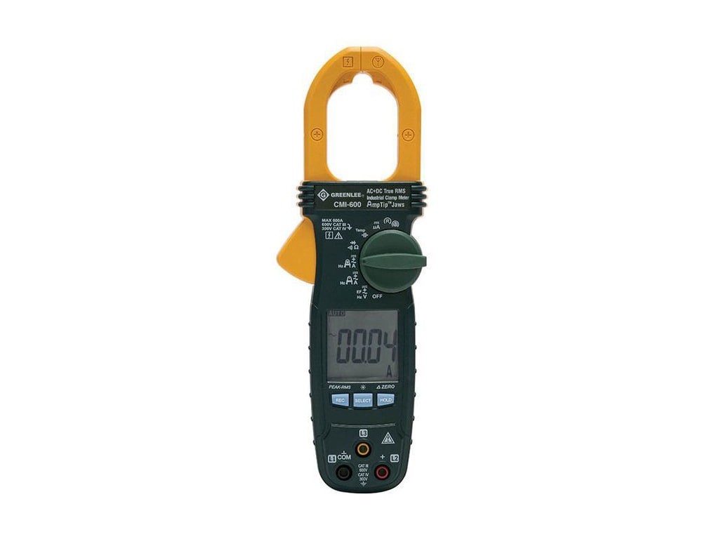 Greenlee CMI-600 - Clamp Meter, Industrial, 10', AC + DC True RMS, 600V, 600A,