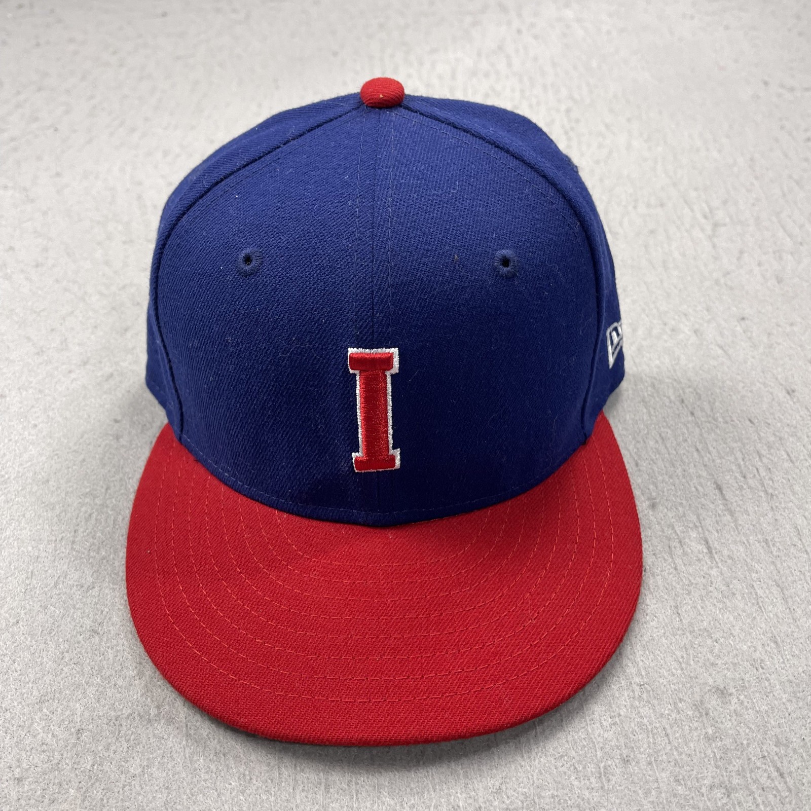 Iowa Cubs Hat Adult 7 1/2 Blue Red New Era Minors MiLB Fitted 59 Fifty Chicago