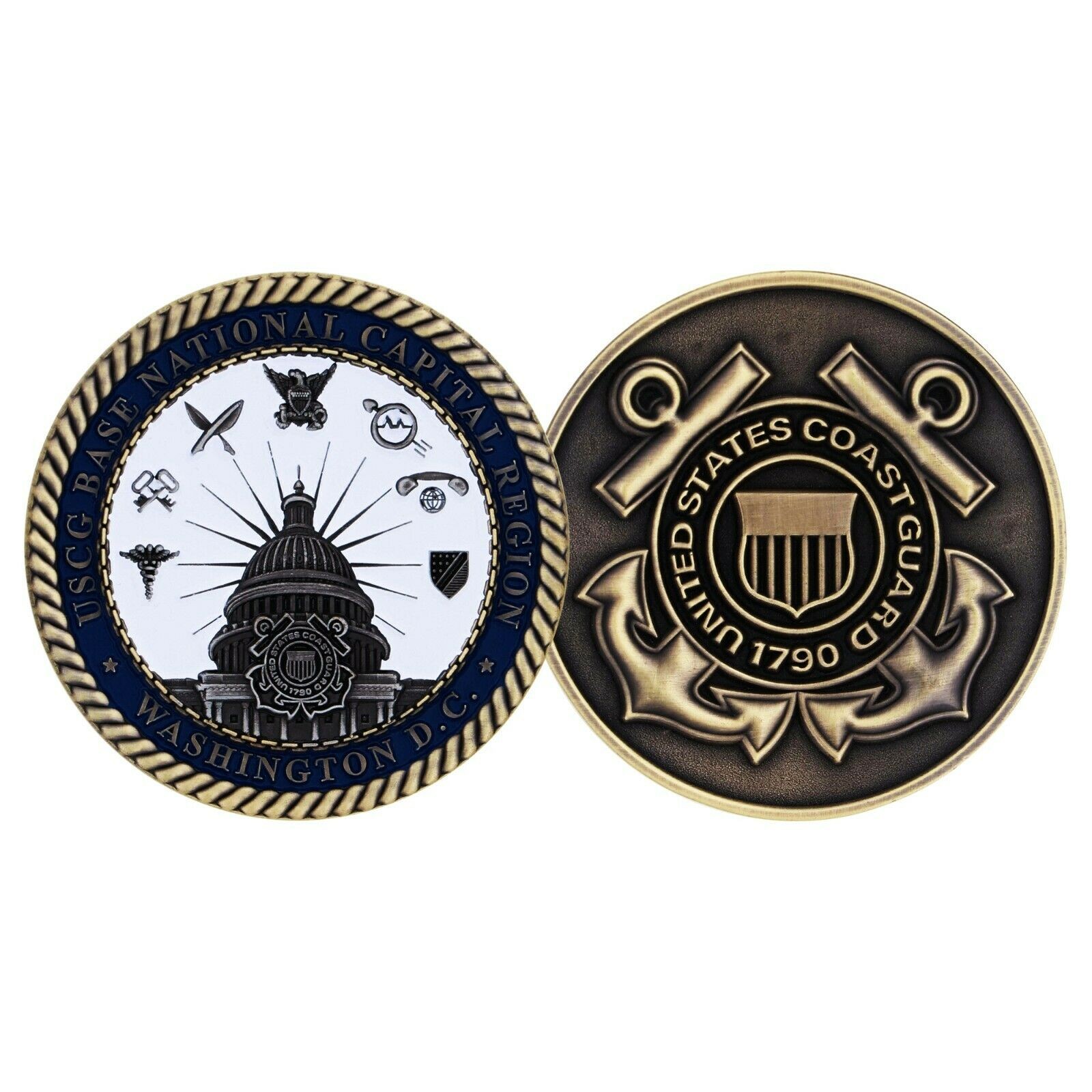 US Coast Guard USCG Base National Capitol Region Challenge Coin CC-2282