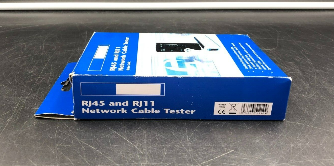 RJ45 and RJ11 Network Computer Cable Ethernet LAN Tester In Box