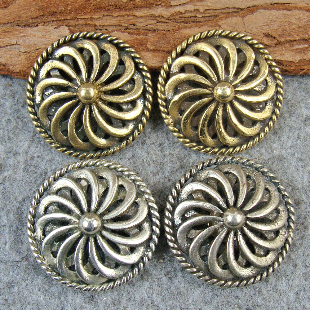 Brass / White Copper Bag Wallet Conchos Rivet Stud Punk Screw Conchos