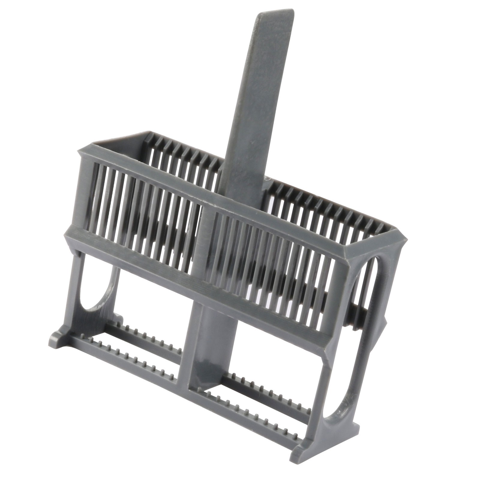 1 x Microscope Slides Rack 24 Positions Polypropylene Staining Rack Gray