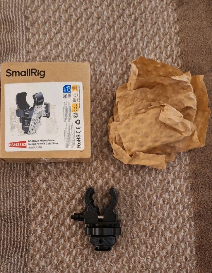 SmallRig BSM2352 Shotgun Microphone Support With Cold Shoe *NEW*SEE DESCRIPTION