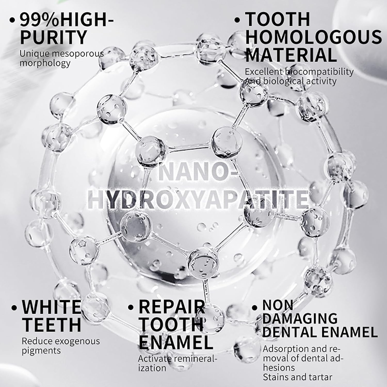 7.5% Hydroxyapatite Toothpaste for Advanced Enamel Protection,Appropriate for Se