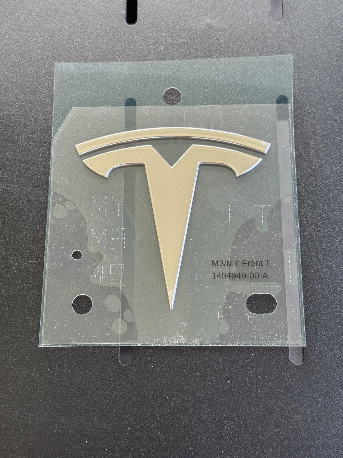 NEW OEM TESLA MODEL 3 Y FRONT HOOD LOGO BADGE EMBLEM OEM 1494949-00-A