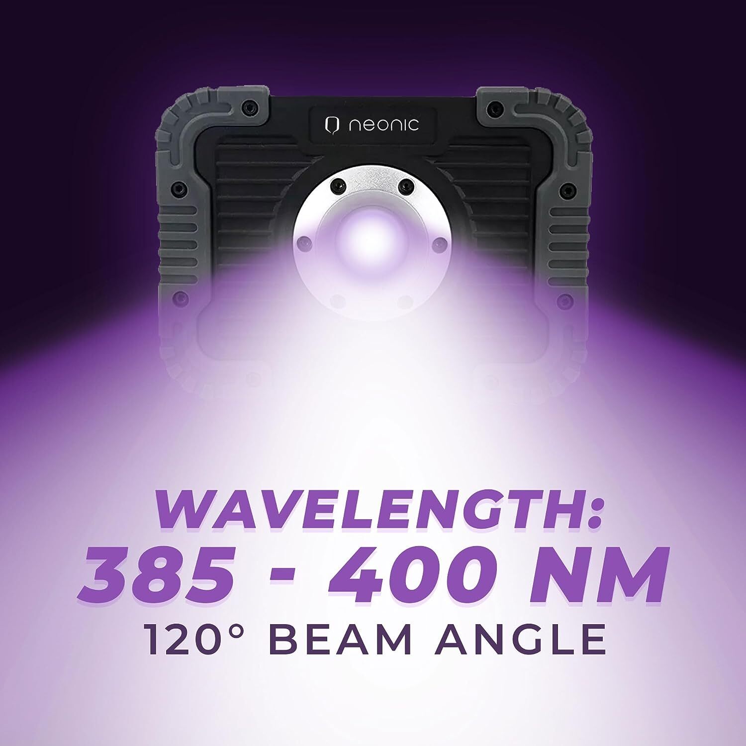 Neonic Rechargeable UV LED Black Light Battery Powered Blacklight Cordless 395