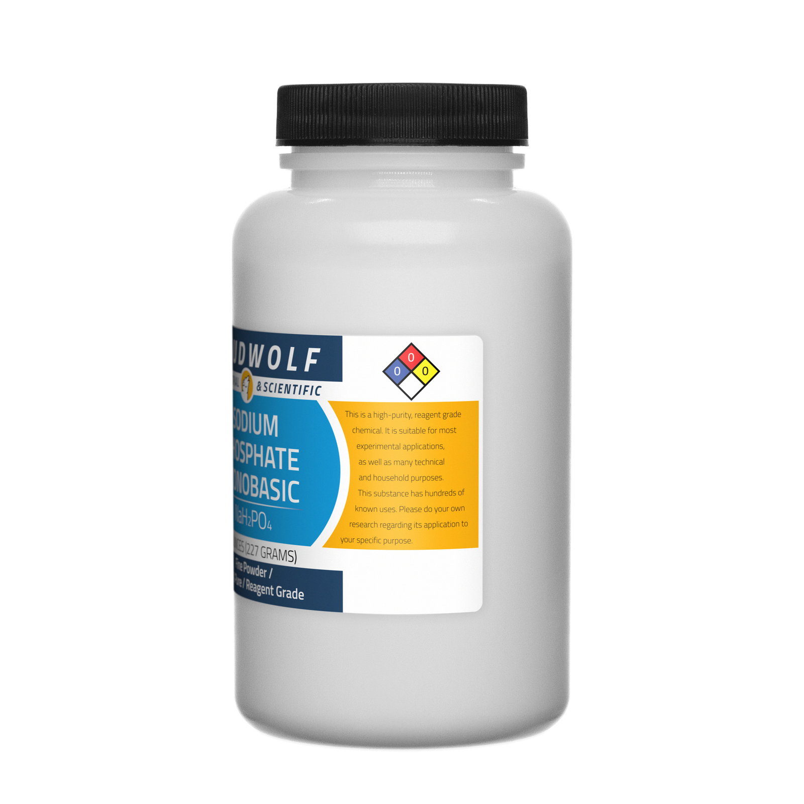 Sodium Phosphate Monobasic, 8oz, Reagent Grade, Sturdy Bottle, SHIPS SAME DAY